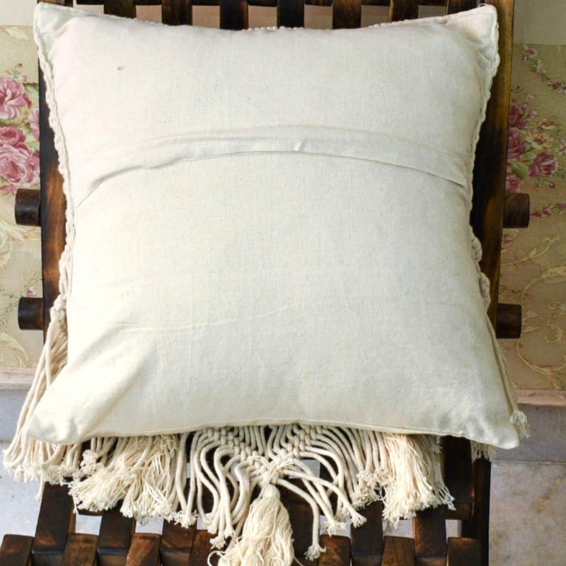 Macrame Pillow Covers Cushion Cover, Handmade Throw Pillow Cover Boho Home Decor Farmhouse Woven
