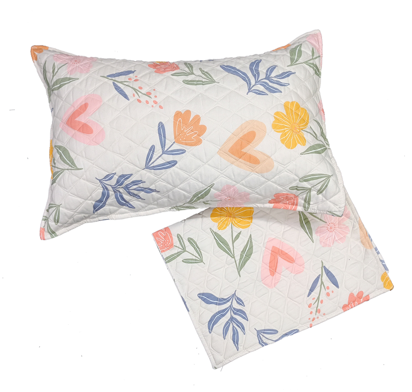 Aroma 3D Printed Polycotton Flat Double Bedsheet with Quilted Pillow cover (Size :–90 x 100 inches)